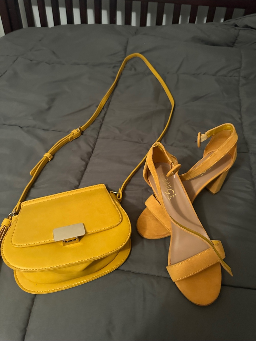 Rouge Helium Mustard Yellow Crossbody Bag